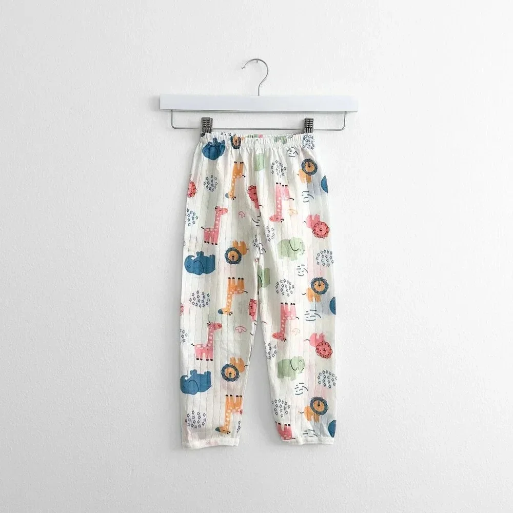NWT Cute Unisex Sleep N' Play Long Sleeve Top & Pants Pajamas Set Animals 6Y